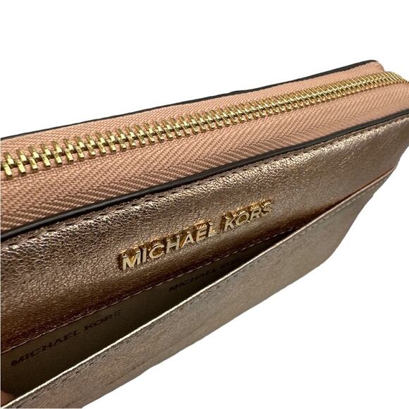 MICHAEL KORS Pink Glitter Zip Around Wallet - Picture 6 of 11